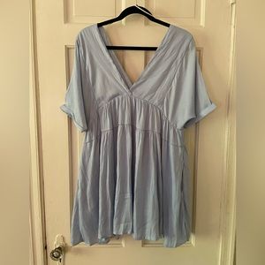 Light blue silk dress